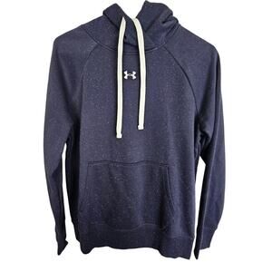 Under Armour  Womens Rival Fleece HB Hoodie Sweatshirt Sz S Gorpcore Sports Blue